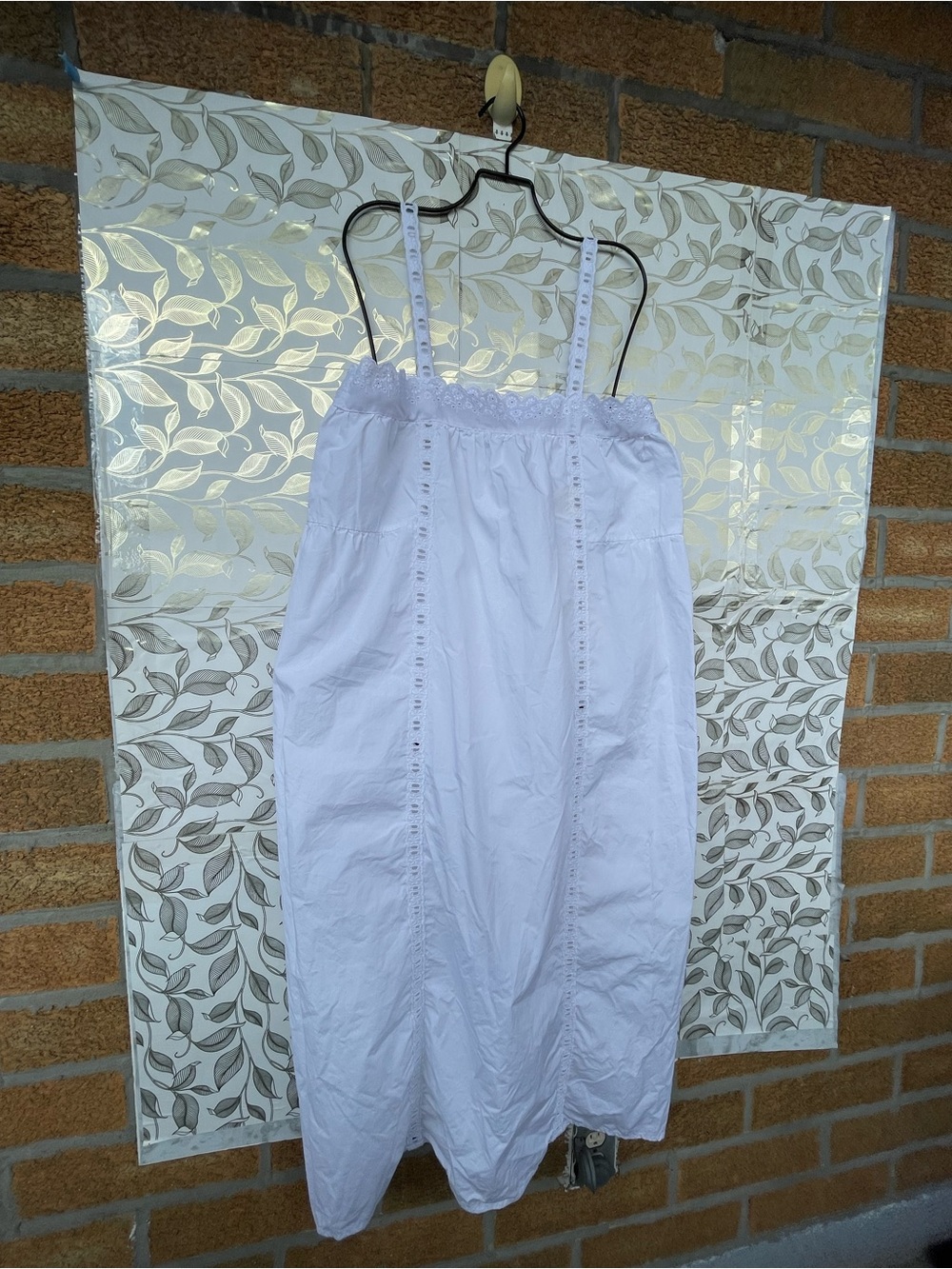 Laneway The Label Eyelet Lace Midi Dress White XS Whimsical Cottagecore - Picture 9 of 16